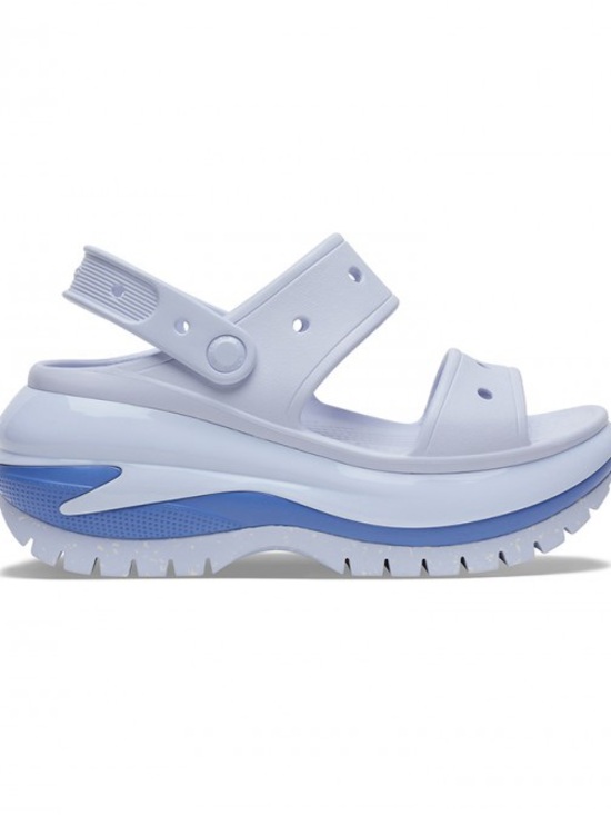 CROCS Shoes - Stacked Platform mega crush Sandal - Light Lavender/Blue